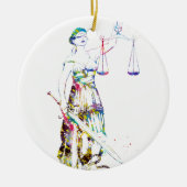 Dame Justitia Keramisch Ornament (Voorkant)
