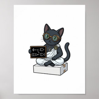 Dame Justitia Zwarte Kat Advocaat Kantoor Muurpost Poster