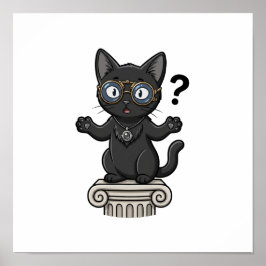 Dame Justitia Zwarte Kat Rechtsanwaltsbureau Muurp Poster