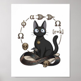 Dame Justitia Zwarte Kat Rechtsanwaltsbureau Muurp Poster