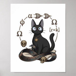 Dame Justitia Zwarte Kat Rechtsanwaltsbureau Muurp Poster
