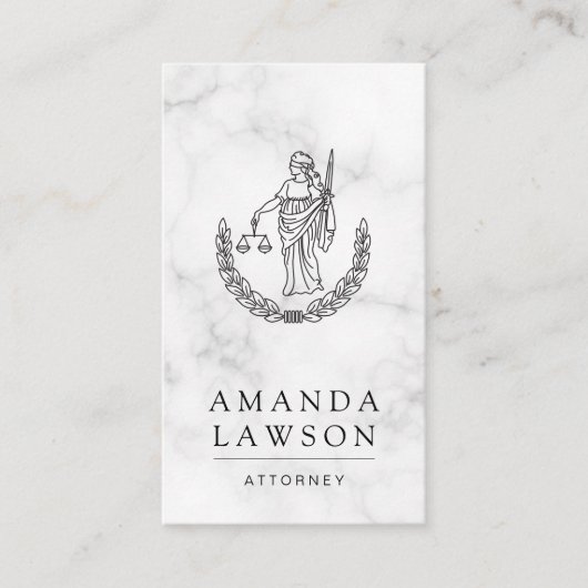 dame | Justitie | advocaat Afsprakenkaartje (Voorkant)