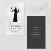 dame | Justitie | advocatenbenoemingskaart Afsprakenkaartje (Voorkant / Achterkant)