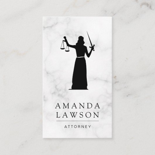 dame | Justitie | advocatenbenoemingskaart Afsprakenkaartje (Voorkant)