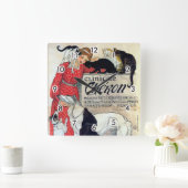 Dame, katten en honden, Alexandre Steinlen Vierkante Klok (Huis)