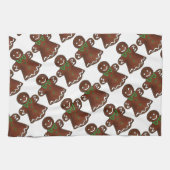 Dame Kerstkerst Koekkeravond Holiday Towel Theedoek (Horizontaal)