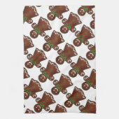 Dame Kerstkerst Koekkeravond Holiday Towel Theedoek (Verticaal)
