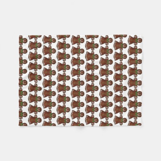 Dame kerstkoekje Holiday Baking Fleece Deken (Voorkant (Horizontaal))