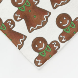 Dame kerstkoekje Holiday Baking Fleece Deken