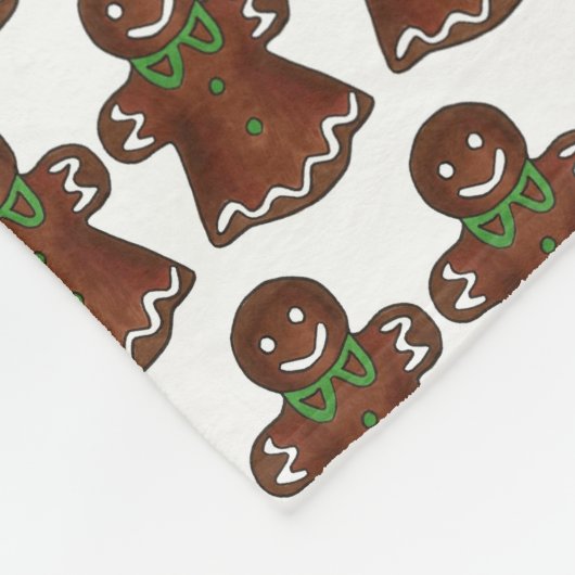 Dame kerstkoekje Holiday Baking Fleece Deken (Hoek)