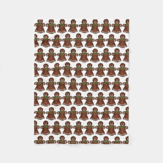 Dame kerstkoekje Holiday Baking Fleece Deken (Voorkant)