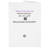 Dame kleuren haar haar haar op een nagellak. (Achterkant)