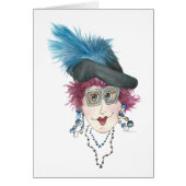 Dame kleuren haar haar haar op een nagellak. (Voorkant)