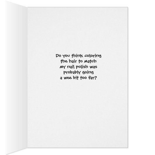 Dame kleuren haar haar haar op een nagellak. (Binnen (Rechts))