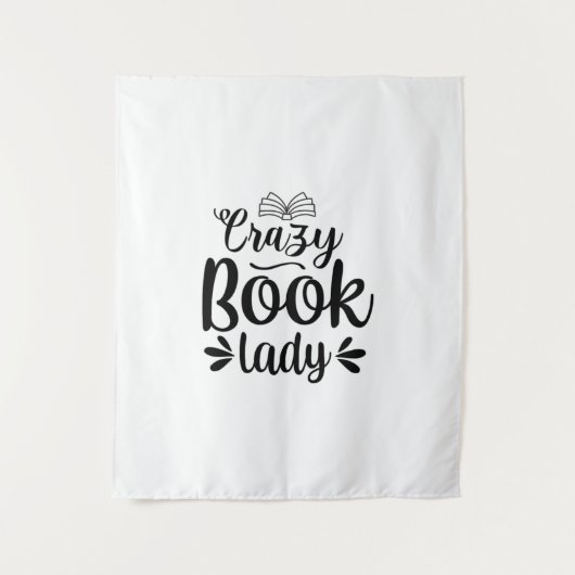 Dame Leest Krantig Kunstboek Wandkleed (Voorkant)