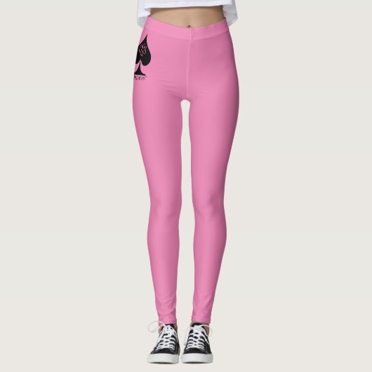 Dame Leggings Hotvrouw Roze QoS Style (Voorkant)