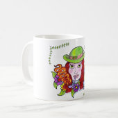 Dame Leprechaun Tatoeage Flash Mok (Voorkant links)