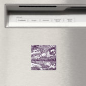 Dame lezend naast een vijver magneet (Insitu (Vaatwasser))