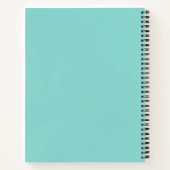 Dame Liberty en monogram op licht teal Notitieboek (Achterkant)