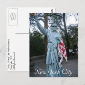 "Dame? Liberty" New York City Briefkaart (Voorkant / Achterkant)