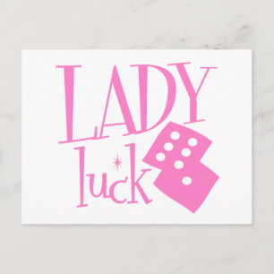 Dame Luck Dice Briefkaart