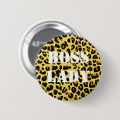 Dame Luipaardprint Knop Ronde Button 5,7 Cm (Voorkant /achterkant)