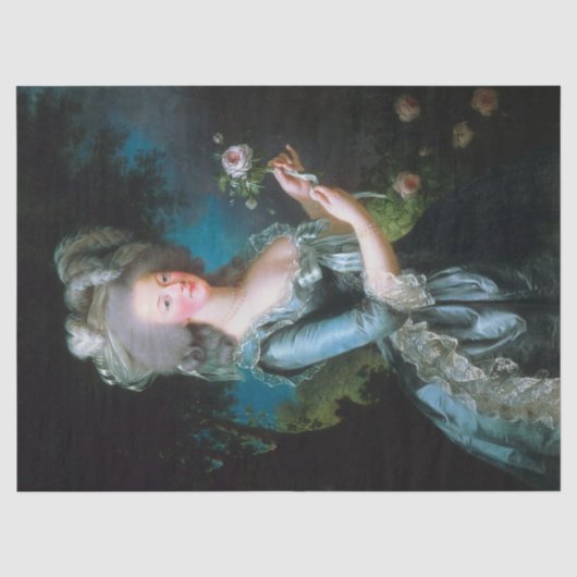 dame Marie Antoinette roze roze ontkoppeling Tissuepapier (Voorkant)
