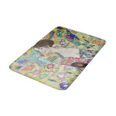 Dame met A Fan, Gustav Klimt Badmat (Gekanteld)