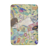 Dame met A Fan, Gustav Klimt Badmat (Voorkant Verticaal)