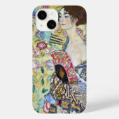 Dame met A Fan, Gustav Klimt Case-Mate iPhone Case (Achterkant)