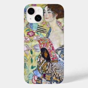 Dame met A Fan, Gustav Klimt Case-Mate iPhone 14 Hoesje