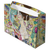 Dame met A Fan, Gustav Klimt Groot Cadeauzakje (Achterkant Gekanteld)