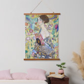 Dame met A Fan, Gustav Klimt Hangend Wandkleed (Slaapkamer)