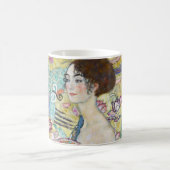 Dame met A Fan, Gustav Klimt Koffiemok (Center)