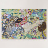 Dame met A Fan, Gustav Klimt Legpuzzel (Horizontaal)