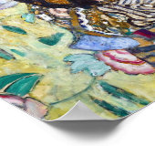 Dame met A Fan, Gustav Klimt Poster (Hoek)