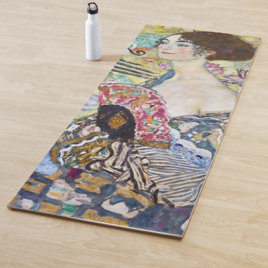 Dame met A Fan, Gustav Klimt Yogamat (In situ)