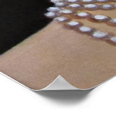  dame met amberkleurige ogen poster (Hoek)