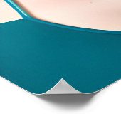 Dame met Blauwgroen haar Poster (Hoek)