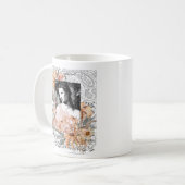 dame met bloemen koffiemok (Voorkant links)