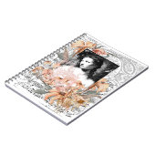  dame met bloemen notitieboek (Linkerzijde)