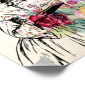  dame met boek poster (Hoek)