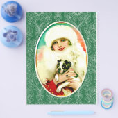  dame met Boston Terrier Flyer (Enkel)