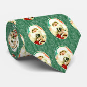  dame met Boston Terrier Stropdas (Opgerold)