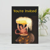 Dame met Champagne Glass Kaart (Staand voorkant)