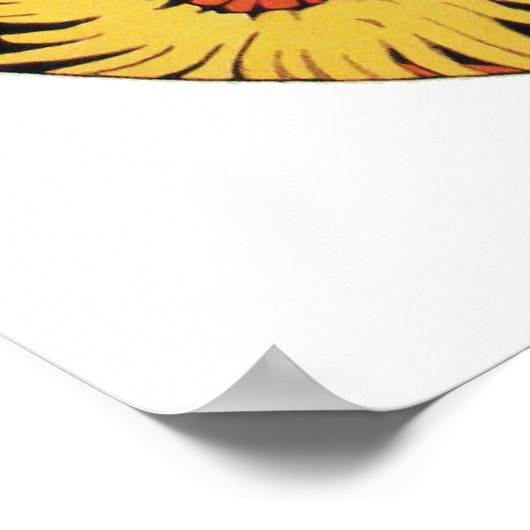 Dame met Chrysanthemum Bloemen Poster (Hoek)