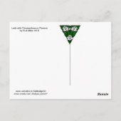 Dame met Chrysanthemum Flowers Briefkaart (Achterkant)