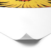 Dame met chrysanthemumbloemen poster (Hoek)