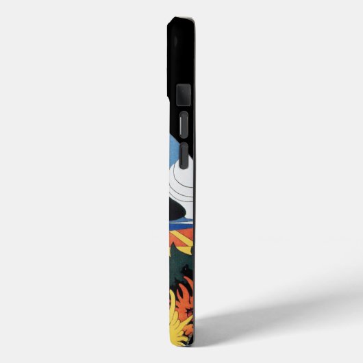 Dame met chrysanthemumbloemen, zwart Case-Mate iPhone case (Achterkant / Links)