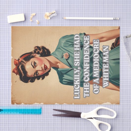 dame met citaatvertrouwen Decoupage Paper Tissuepapier (Craft)